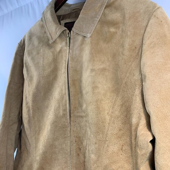 Siena 100% Suede Leather Tan Jacket - Picture 2 of 9